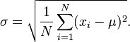 Standard deviation formula