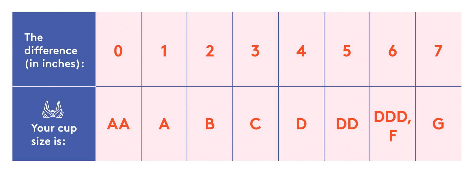 cup size chart